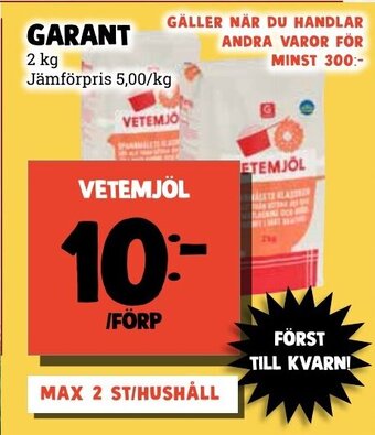 MatArket Vetemjöl erbjuda