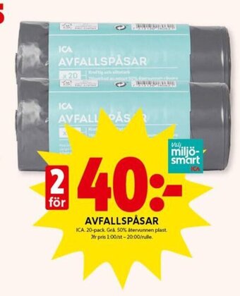 ICA Kvantum Avfallspåsar erbjuda