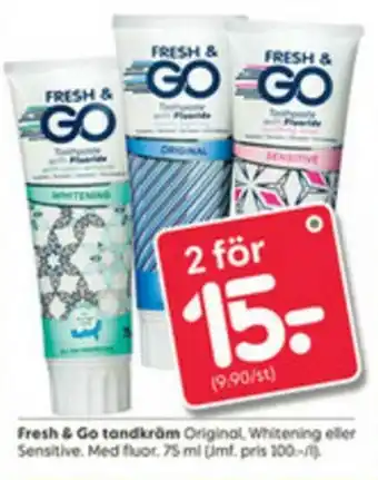 Rusta Fresh & Go Tandkråm 75ml erbjuda