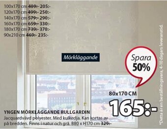 JYSK Yngen Mörkläggande Rullgardin erbjuda