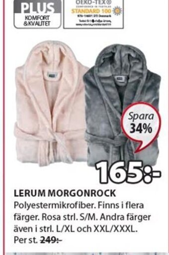 JYSK Lerum Morgonrock erbjuda