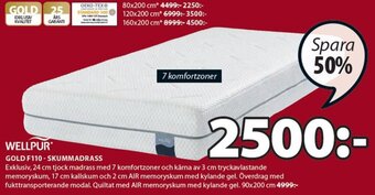 JYSK Gold F110-Skummadrass erbjuda