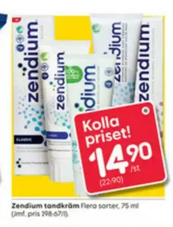 Rusta Zendium Tandkråm 75ml erbjuda