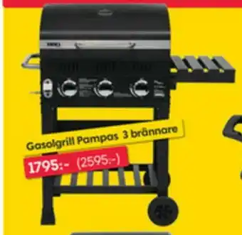Rusta Grillor Gasolgrill Pampas 3 brännare erbjuda