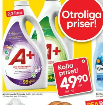 Rusta A+ Tvättmedel Flytande 2,2 liter erbjuda