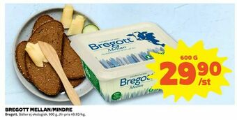 Bregott mellan/mindre