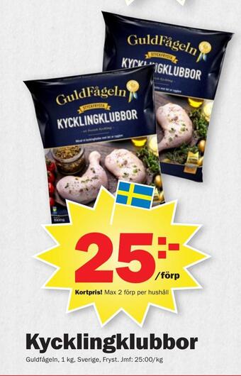 Pekås Kycklingklubbor erbjuda