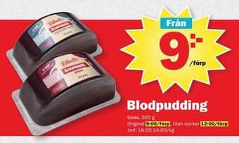 Pekås Blodpudding erbjuda