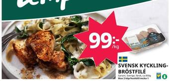 Tempo Svensk kycklingbröstfilé erbjuda
