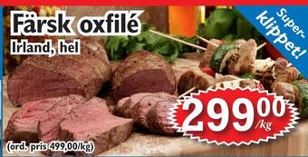 T-jarlen Färsk oxfilé erbjuda