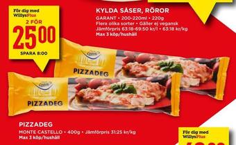 Willys Pizzadeg erbjuda