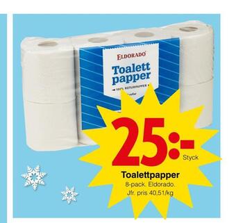 Matöppet Toalettpapper erbjuda