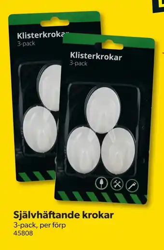 Självhäftande krokar