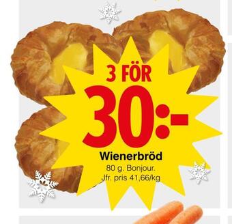 Matöppet Wienerbröd erbjuda