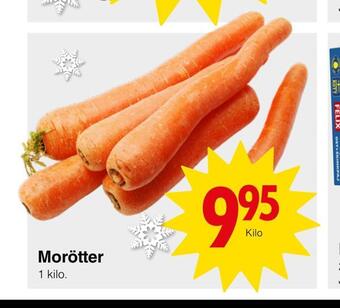 Matöppet Morötter erbjuda