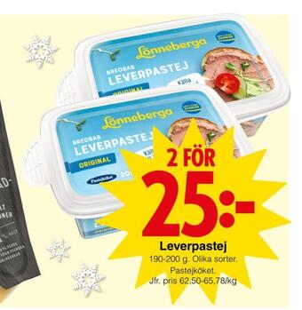 Matöppet Leverpastej erbjuda