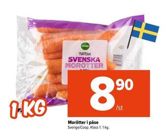 Coop Extra Morötter i påse erbjuda
