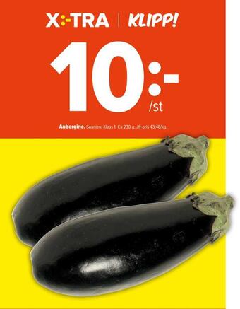Coop Extra Aubergine erbjuda