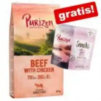 Zooplus Purizon: 6,5 kg torrfoder för katt + snack duck & fish på köpet! erbjuda