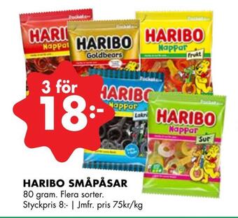 ÖoB Haribo småpåsar erbjuda
