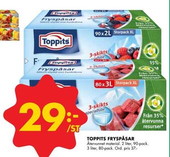 ÖoB Toppits fryspåsar erbjuda