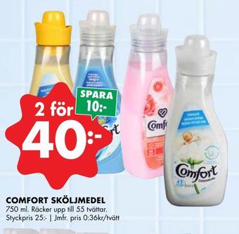 ÖoB Comfort sköljmedel erbjuda