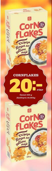 Nya Pulsen Cornflakes erbjuda