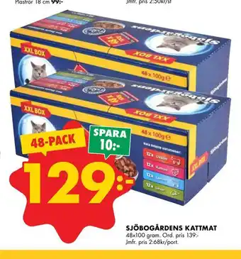 ÖoB Sjöbogårdens kattmat erbjuda