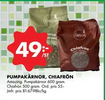 Pumpakärnor, chiafrön
