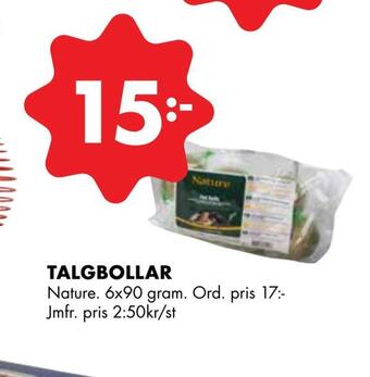 ÖoB Talgbollar erbjuda