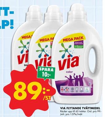 ÖoB Via flytande tvättmedel erbjuda