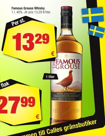 Calle The famous grouse whisky erbjuda