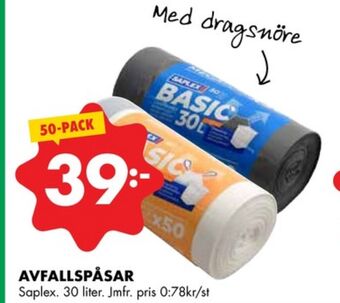 ÖoB Saplex avfallspåsar erbjuda
