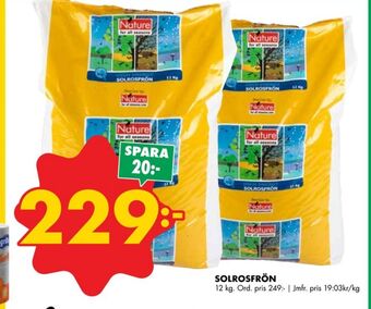 ÖoB Nature solrosfrön erbjuda