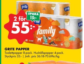 ÖoB Grite toalettpapper erbjuda