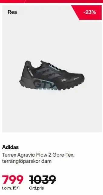 XXL Adidas Terrex Agravic Flow 2 Gore-Tex Terränglöparskor dam erbjuda