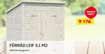 Byggmax Förråd Leif 3.1 m2 erbjuda