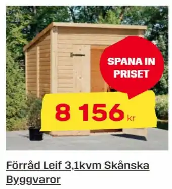 Byggmax Förråd Leif 3.1kvm Skånska Byggvaror erbjuda