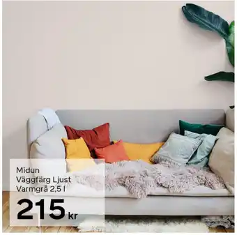 Byggmax Midun Väggfärg Ljust Varmgrå 2.5L erbjuda