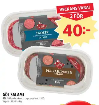 Handlar'n Göl salami erbjuda