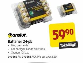 Jula Batterier 24-pk erbjuda