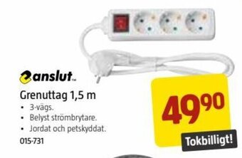 Jula Grenuttag 1.5 m. erbjuda