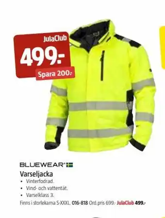 Jula Bluewear Varseljacka erbjuda