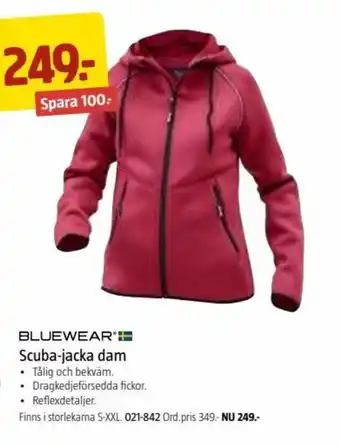 Jula Bluewear Scuba-jacka dam erbjuda