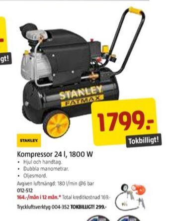 Jula Fatmax kompressor erbjuda