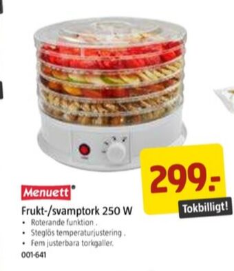 Jula Menuett frukttork erbjuda