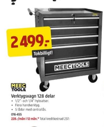 Jula Meec tools verktygsvagn erbjuda