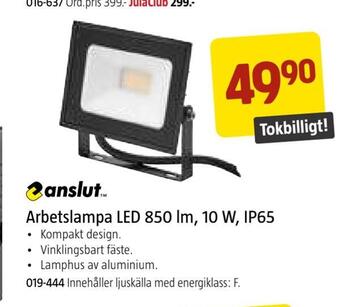 Jula Arbetslampa led 850 lm, 10 w, ip65 erbjuda
