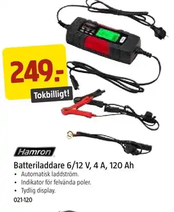 Jula Batteriladdare 6/12 v, 4 a, 120 ah erbjuda
