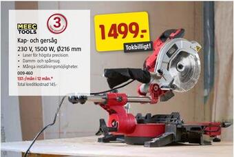 Jula Kap- och gersåg 230 v, 1500 w, ø216 mm erbjuda